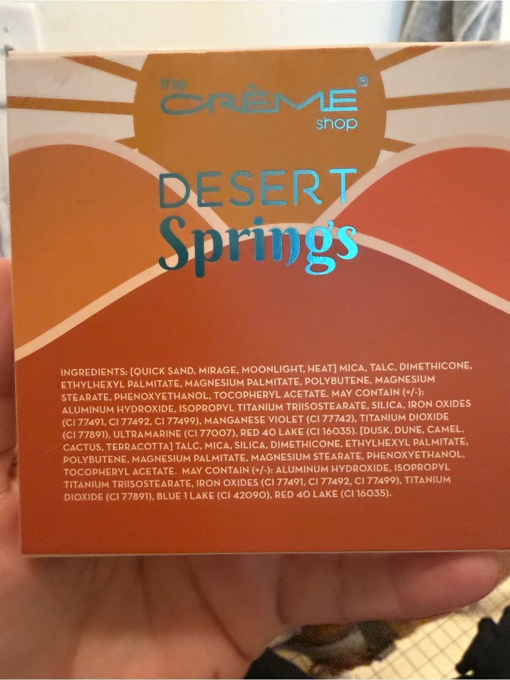 The Crème Shop Desert Springs 9-Color Eyeshadow Palette - Peach, Gold & Olive